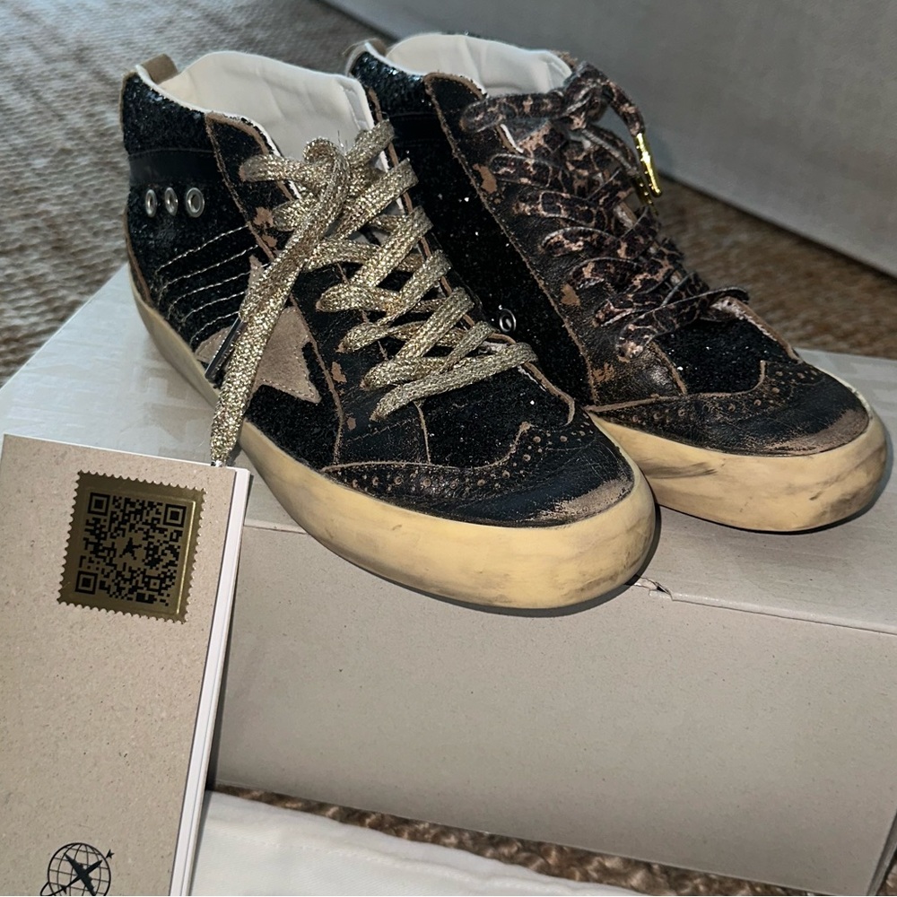Golden Goose Mid Star Glitter Sneaker (Women)